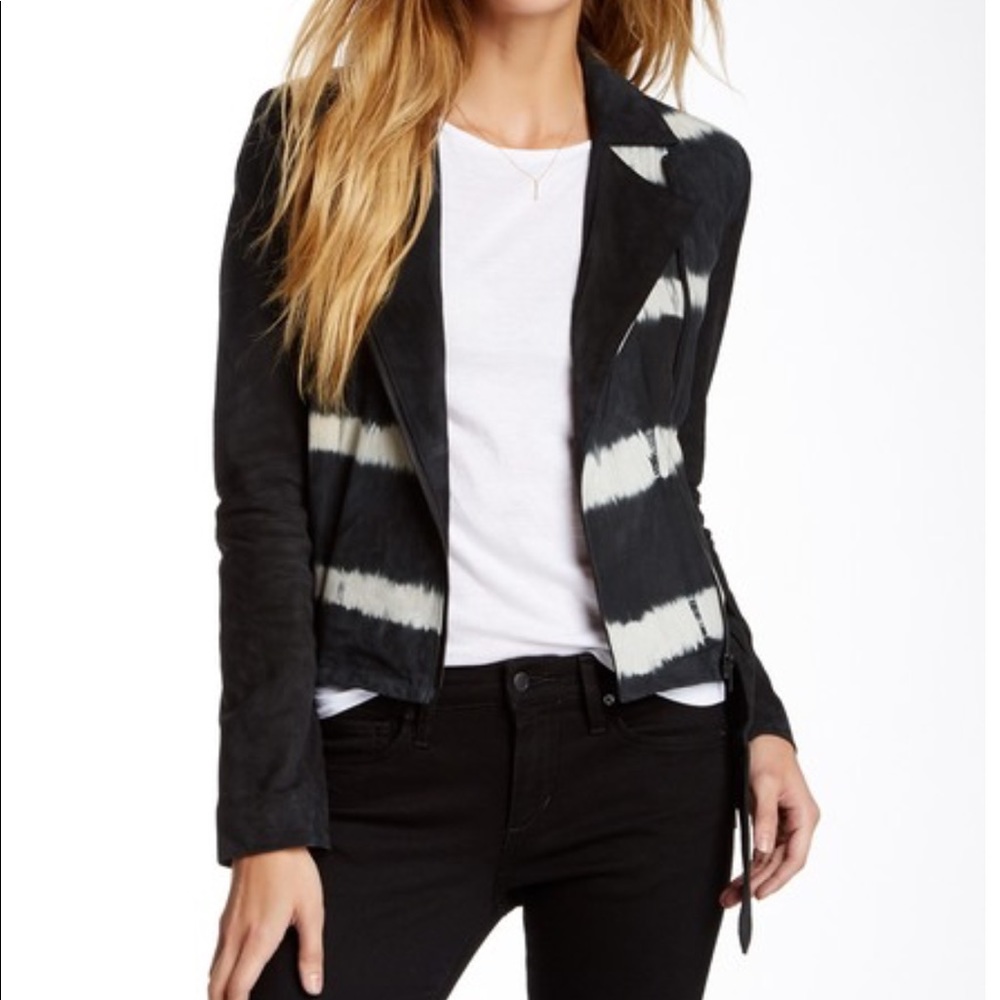 joe’s jeans suede tie-dye moto jacket